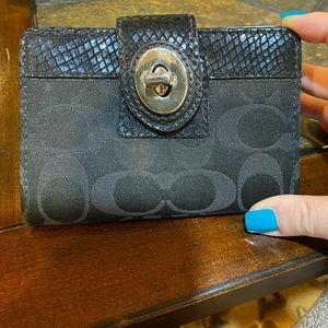 Coach black small wallet